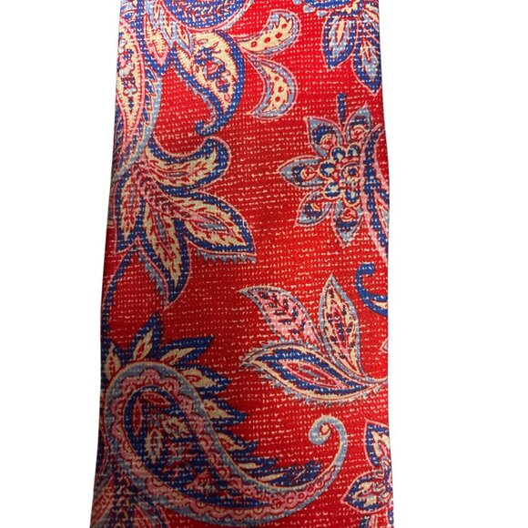 Paul Fredrick Italian Silk Paisley Ties Set Of 3 Red Blue Gray Classic Design - Picture 4 of 7